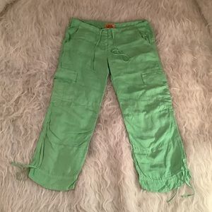JUICY COUTURE Green Linen Pants